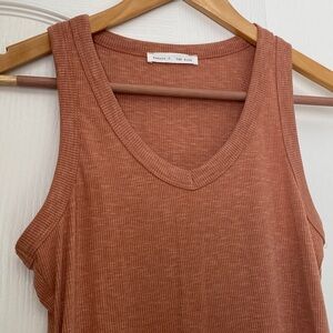 NWOT Reborn Women's Ribbed Tank Top - Brown